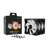 be quiet! Light Wings LX 120 mm PWM | Ventilateur PC ARGB, Pack de 3 - 5