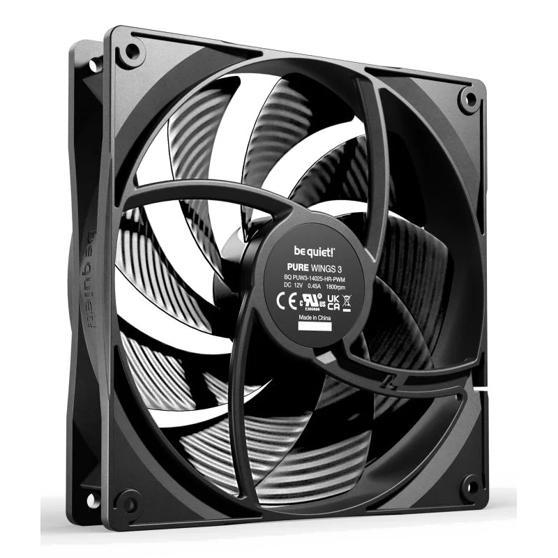 be quiet! Pure Wings 3 140 mm | Ventilateur PC silencieux high-speed | Pack de 3