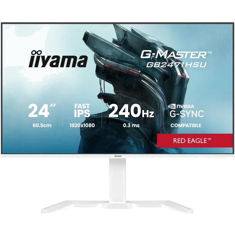 iiyama G-MASTER GB2471HSU-W1 écran plat de PC 60,5 cm (23.8") 1920 x 1080 pixels Full HD LED Blanc