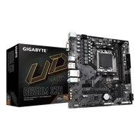 GIGABYTE B650M S2H Carte mère - AMD Ryzen série 9000, VRM 5+2+2 phases, jusqu'à 6400 MHz DDR5 (OC), 1xPCIe 4.0 M.2, LAN GbE, USB 3.2 Gen 1 - 1