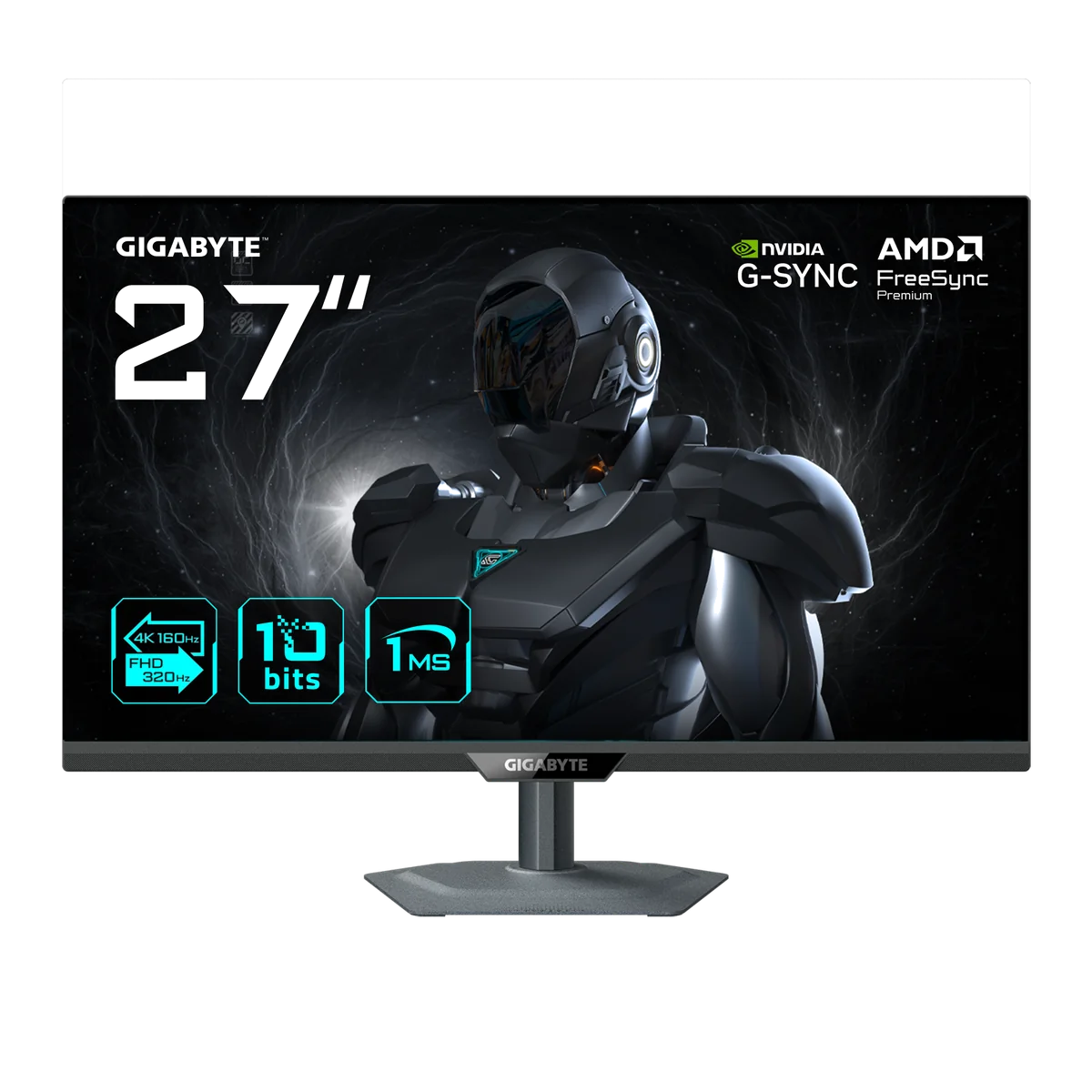 GIGABYTE G27UP Moniteur de jeu 27” 4K UHD - Mode double (4K 160Hz ou FHD 320Hz), 3840 x 2160, 1ms, 400 cd/m², FreeSync Premium, HDR10, HDMI 2.1, DisplayPort 1.4
