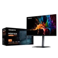 GIGABYTE MO27Q3 Moniteur Gaming OLED 27” QHD - 2560 x 1440, 360Hz, 0.03ms, 250 cd/m², G-Sync Compatible, FreeSync Premium Pro, Display HDR True Black 400, HDMI 2.1, DisplayPort 1.4 - 4
