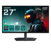 GIGABYTE MO27Q2A Moniteur de jeu OLED 2K QHD 27" - 2560 x 1440, 280Hz, 0,03ms, 250 cd/m², FreeSync Premium Pro, DisplayHDR True Black 400, HDMI 2.1, DisplayPort 1.4 - 1