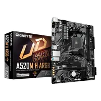 GIGABYTE A520M H ARGB Carte Mère – Compatible avec processeurs AMD Ryzen Série 5000, jusqu’à 5100 MHz DDR4 (OC), M.2 PCIe 3.0 x4, LAN 1 GbE, USB 3.2 Gen 1 - 2