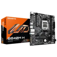 GIGABYTE B840M H Carte Mère - Processeurs AMD Ryzen 9000, VRM 5+2+2 phases, jusqu’à 7200MHz DDR5 (O.C), 1xPCIe 4.0 M.2, LAN 1GbE, USB 3.2 Gen 1 - 1