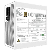 GIGABYTE UD750GM PG5 V2 ICE Bloc d’Alimentation – PCIe Gen 5.1, 80 PLUS Gold, Conception entièrement modulaire, Ventilateur 120 mm, Compatible ATX 3.1, Prise EU - 6