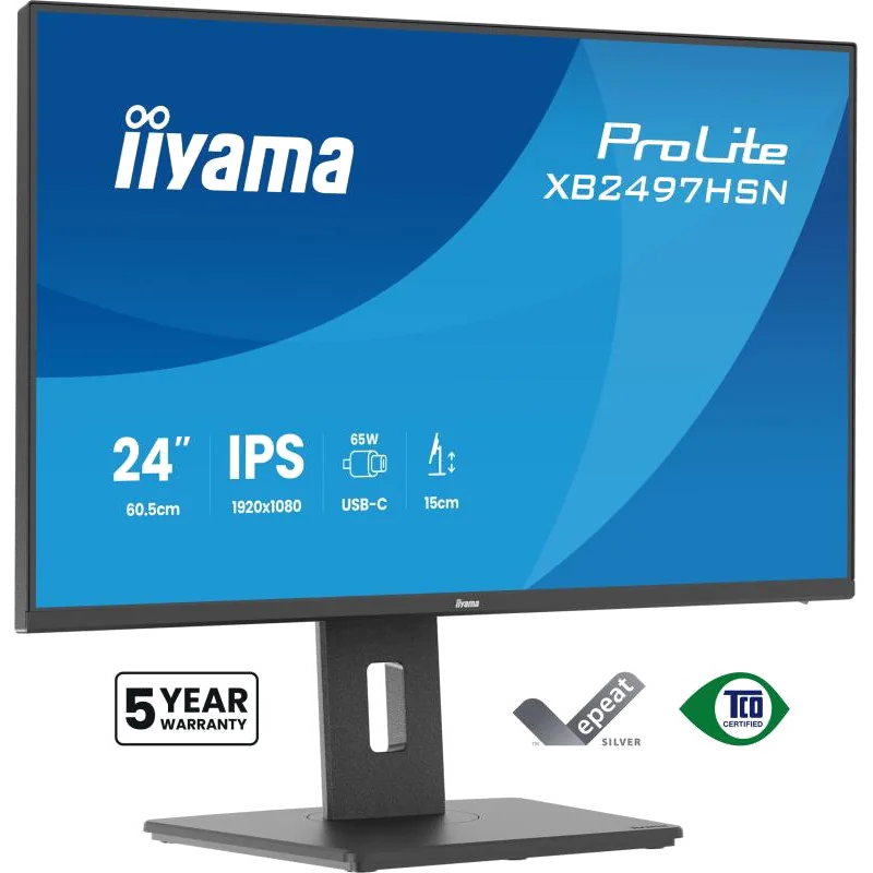 iiyama ProLite XB2497HSN-B1 écran plat de PC 60,5 cm (23.8") 1920 x 1080 pixels Full HD LED Noir