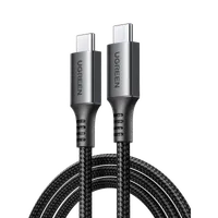UGREEN Câble Renforcé 2m USB-C > USB-C Noir PD 60W Nylon *15374