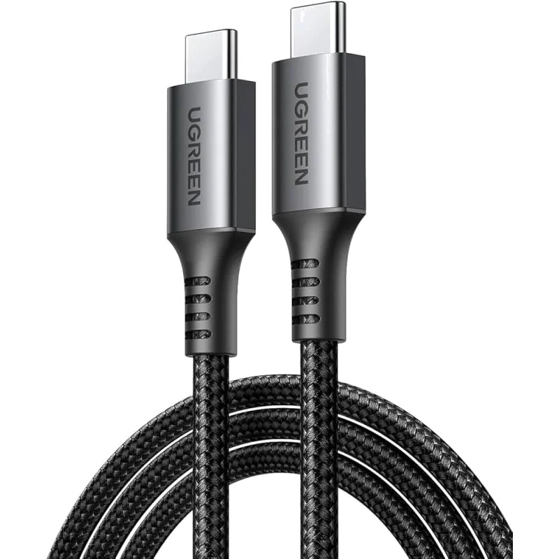 UGREEN Câble Renforcé 1m USB-C > USB-C Noir PD 60W Nylon *15373