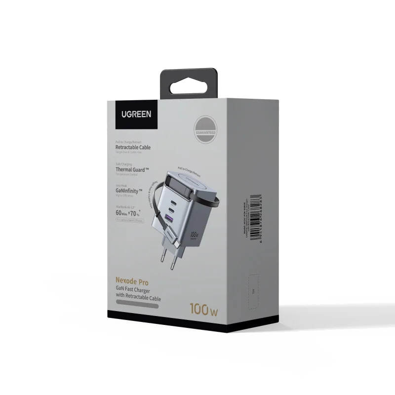 UGREEN Chargeur Rapide 100 W + Câble avec Rouleau *65828