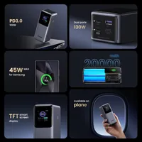 Ugreen 20000mAh 130W Fast Charging Powerbank Lithium Gris - 4