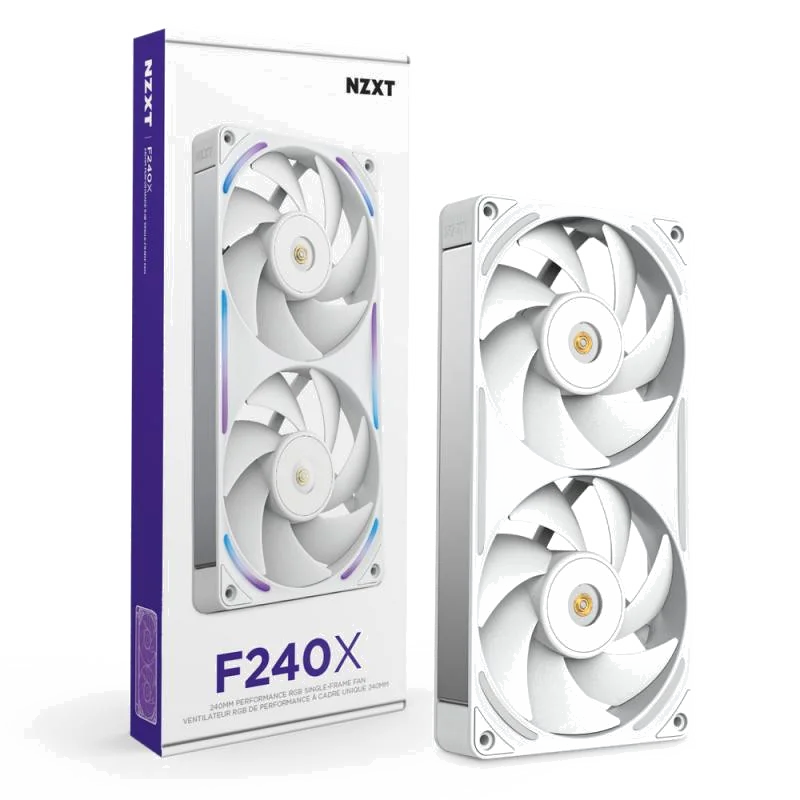 NZXT F240X Boitier PC Ventilateur 12 cm Blanc 1 pièce(s)