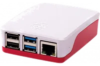 Boîtier Officiel Raspberry Pi 4 - Blanc/Rouge