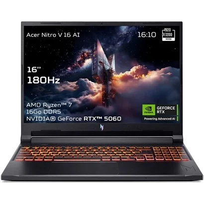 PC Portable Gamer Acer Nitro V 16 AI ANV16-42-R3JW - RTX 5060 - Ryzen 7 - 16 Go RAM - 512 Go SSD - 16" WUXGA 180Hz