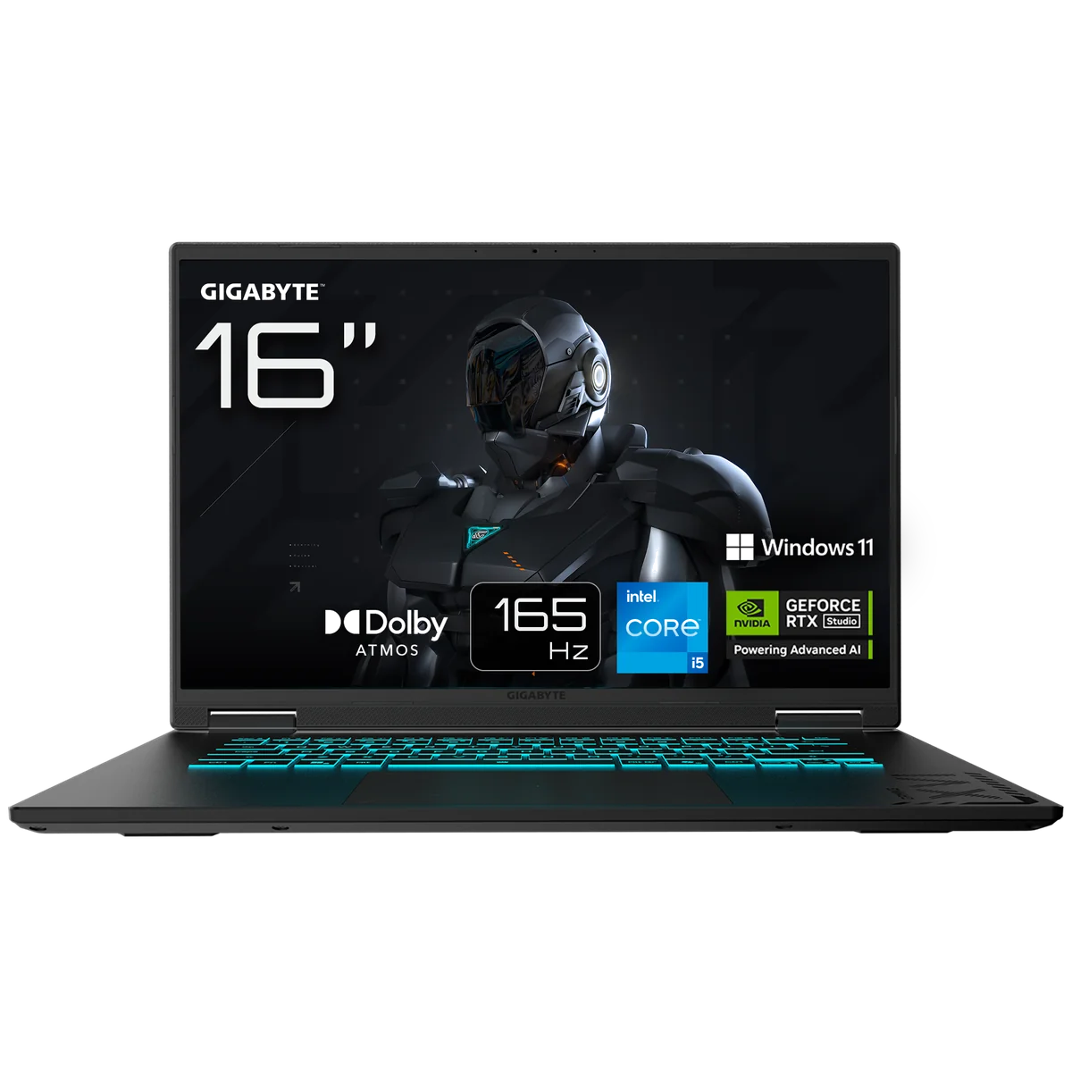 GIGABYTE GAMING A16 Ordinateur Portable – 16", 165Hz WUXGA, Intel Core i5-13420H, RTX 5050, 16Go DDR5 5200MHz, 1xSSD Gen4 512Go, Windows 11 Home, Garantie 2 Ans, Dolby Atmos, GAMING A16 CTHH3FR893SH