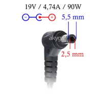 Chargeur Akyga AK-ND-10 90W 19V 4.74A Connecteur 5.5x2.5mm - 2