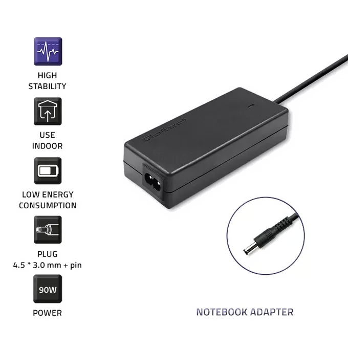 Chargeur Qoltec pour Ordinateur Portable Dell 90W - 19.5V 4.62A