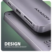 Axagon HMC-6GM2 - Hub USB-C 10Gbps avec HDMI, M.2 et Power Delivery 100W - 6