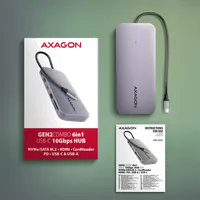 Axagon HMC-6GM2 - Hub USB-C 10Gbps avec HDMI, M.2 et Power Delivery 100W - 9