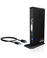 ICY BOX IB-DK2241AC Avec fil USB 3.2 Gen 1 (3.1 Gen 1) Type-A Noir - 1