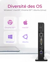 ICY BOX IB-DK2241AC Avec fil USB 3.2 Gen 1 (3.1 Gen 1) Type-A Noir - 5