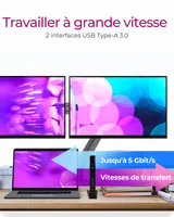 ICY BOX IB-DK2251AC - Station d'accueil USB 3.2 Gen 2 Type-A - 3