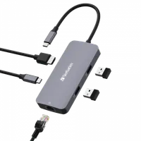 Verbatim CMH-05 USB Type-C 5000 Mbit/s Argent - 3
