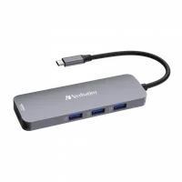 Verbatim CMH-08 USB Type-C 5000 Mbit/s Argent - 2