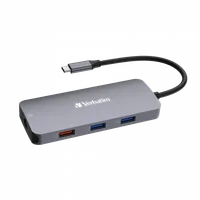 Verbatim CMH-09 USB Type-C 10000 Mbit/s Argent - 4