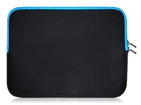 Housse Néoprène Sleeve 12-14" Noire Surpiqûre Bleu Canard - 4