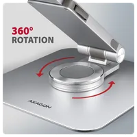 Axagon STND-LR Support de livres Support pour ordinateur portable et tablette Argent 43,9 cm (17.3") - 5
