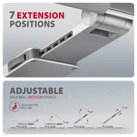 Axagon STND-LR Support de livres Support pour ordinateur portable et tablette Argent 43,9 cm (17.3") - 7