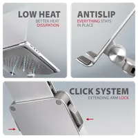 Axagon STND-LR Support de livres Support pour ordinateur portable et tablette Argent 43,9 cm (17.3") - 9