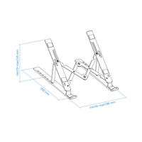 TooQ TQLRS0033-AL-G Support de livres Support pour ordinateur portable et tablette Gris 38,1 cm (15") - 4