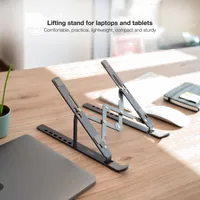 TooQ TQLRS0033-AL-G Support de livres Support pour ordinateur portable et tablette Gris 38,1 cm (15") - 5