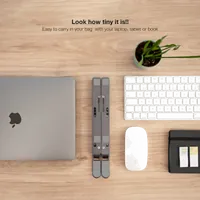 TooQ TQLRS0033-AL-G Support de livres Support pour ordinateur portable et tablette Gris 38,1 cm (15") - 9