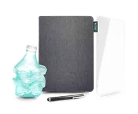 Pack Éco Starter Greenee pour Samsung Galaxy Tab A9+ 11" - Étui Rabat, Verre Trempé & Stylet Noir