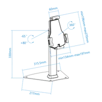 TooQ TQTDS0811 support antivol pour tablettes Noir 26,7 cm (10.5") - 10