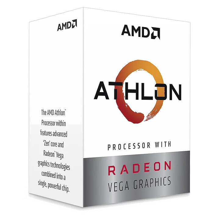 Processeur AMD Athlon 3000G - 3.5 GHz, 2 Cœurs, Radeon Vega 3, Socket AM4