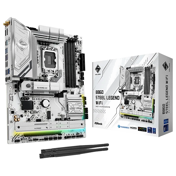 Carte Mère ASRock B860 Steel Legend WiFi - LGA 1851 ATX DDR5 PCIe 5.0