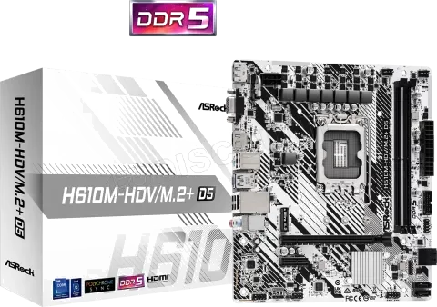 Carte Mère ASRock H610M-HDV/M.2+ DDR5 Micro ATX - Socket LGA 1700