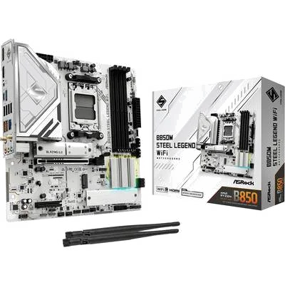 Carte Mère ASRock B850M Steel Legend WiFi - Micro ATX, Socket AM5, DDR5, WiFi 7