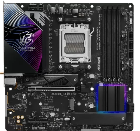 Carte Mère ASRock B850M Phantom Gaming Riptide WiFi - AM5 Micro ATX
