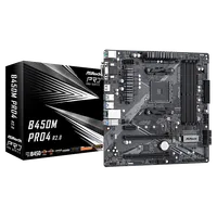 Carte Mère ASRock B450M Pro4 R2.0 - Socket AM4, Micro-ATX - 2