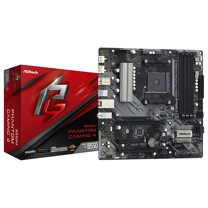 Carte Mère ASRock B550 Phantom Gaming 4 - Socket AM4 ATX