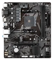 GIGABYTE Carte mère A520M S2H - Prend en charge les processeurs AMD Ryzen série 5000 AM4, VRM numérique pur 4+3 phases, jusqu'à 5100 MHz DDR4 (OC), PCIe 3.0 x4 M.2, LAN GbE, USB 3.2 Gen 1 - 2