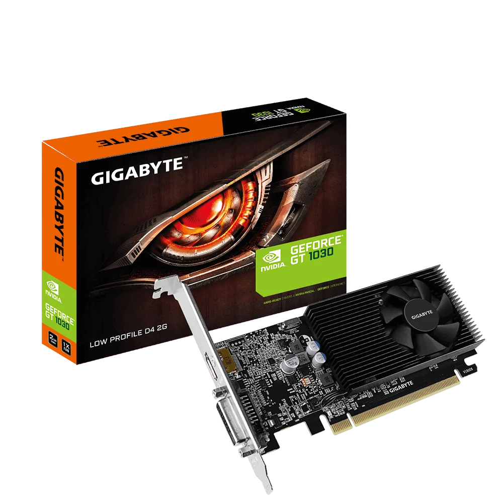 GIGABYTE GV-N1030D4-2GL carte graphique NVIDIA GeForce GT 1030 2 Go GDDR4