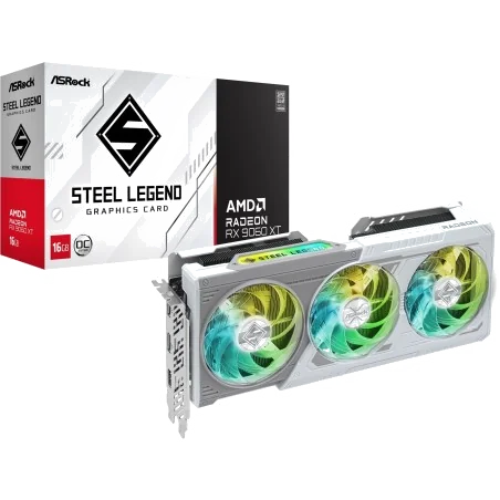 Carte Graphique ASRock Radeon RX 9060 XT Steel Legend OC 16Go GDDR6