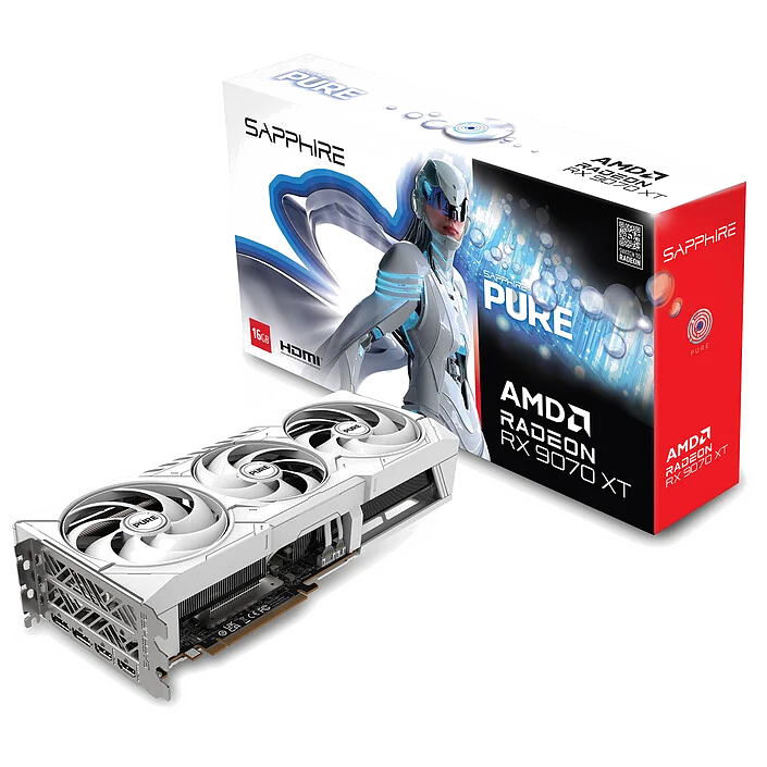Carte Graphique Sapphire PURE AMD Radeon RX 9070 GAMING OC 16 Go GDDR6