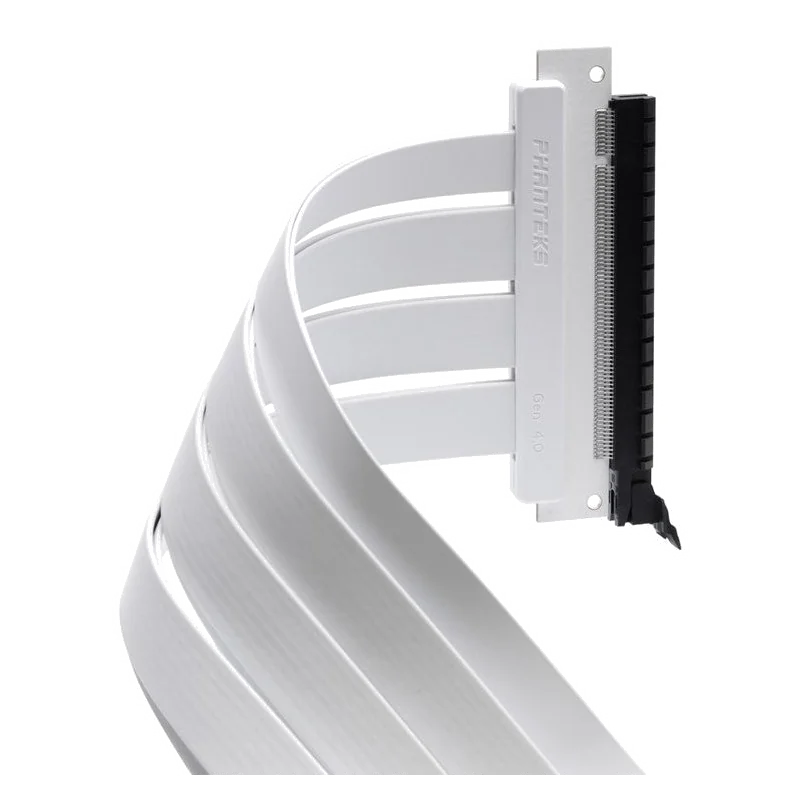 Riser PCIe 4.0 16X Phanteks Flatline 180° 30cm Blanc
